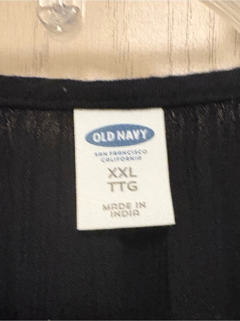 Old Navy Black Peasant Tunic with White Embroidery - Picture 4 of 4
